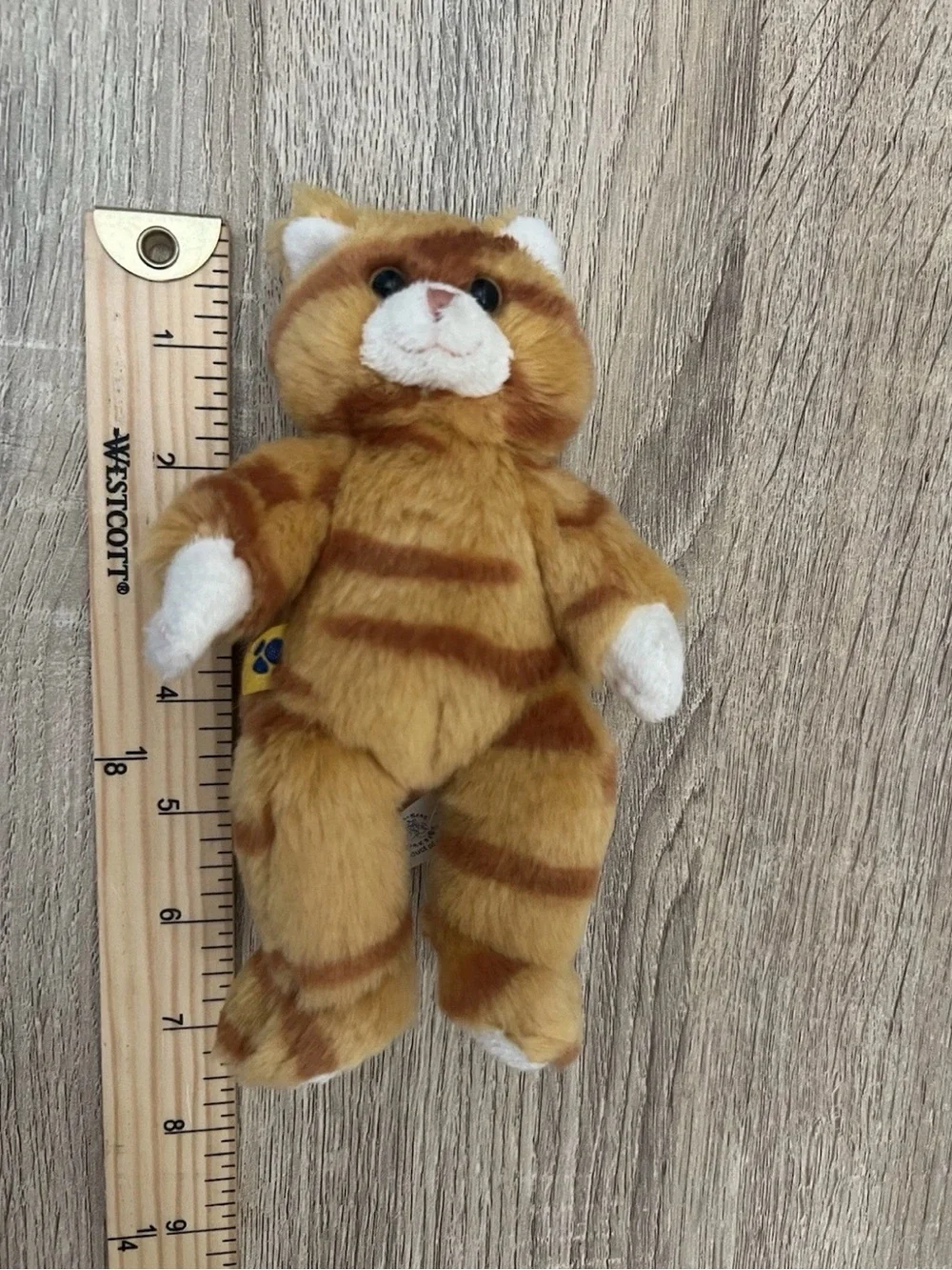 Build A Bear Orange Tabby Stripped Mini Cat Kitten Plush Standing 6.5”